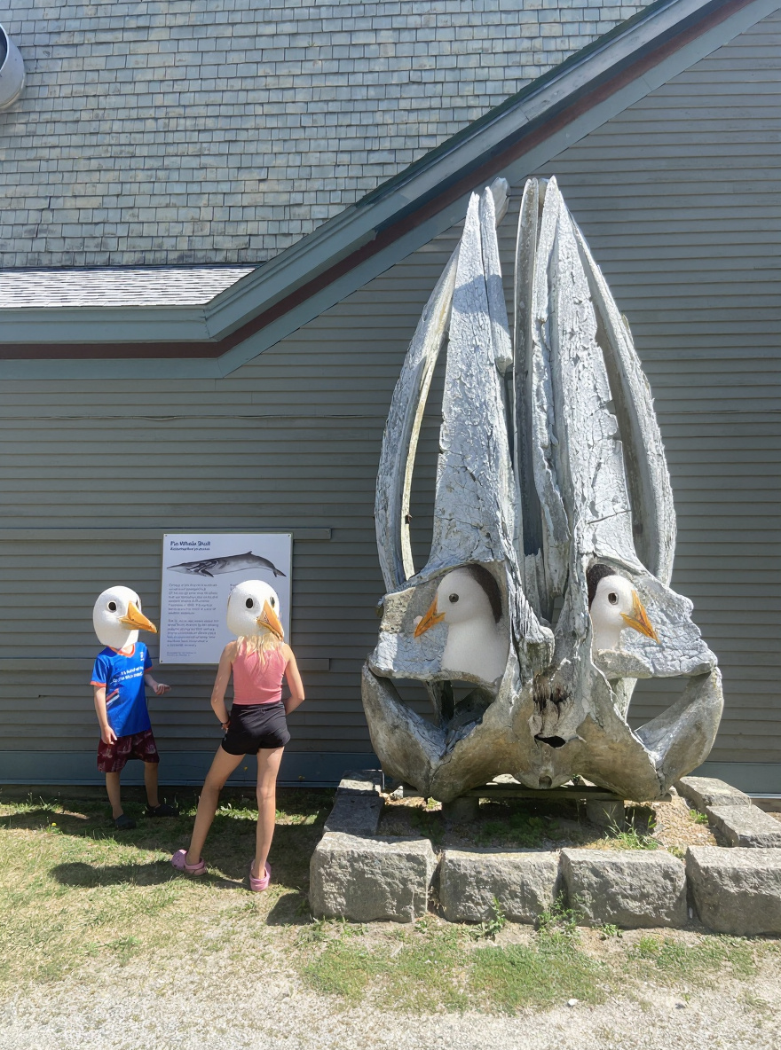 Fin whale skull