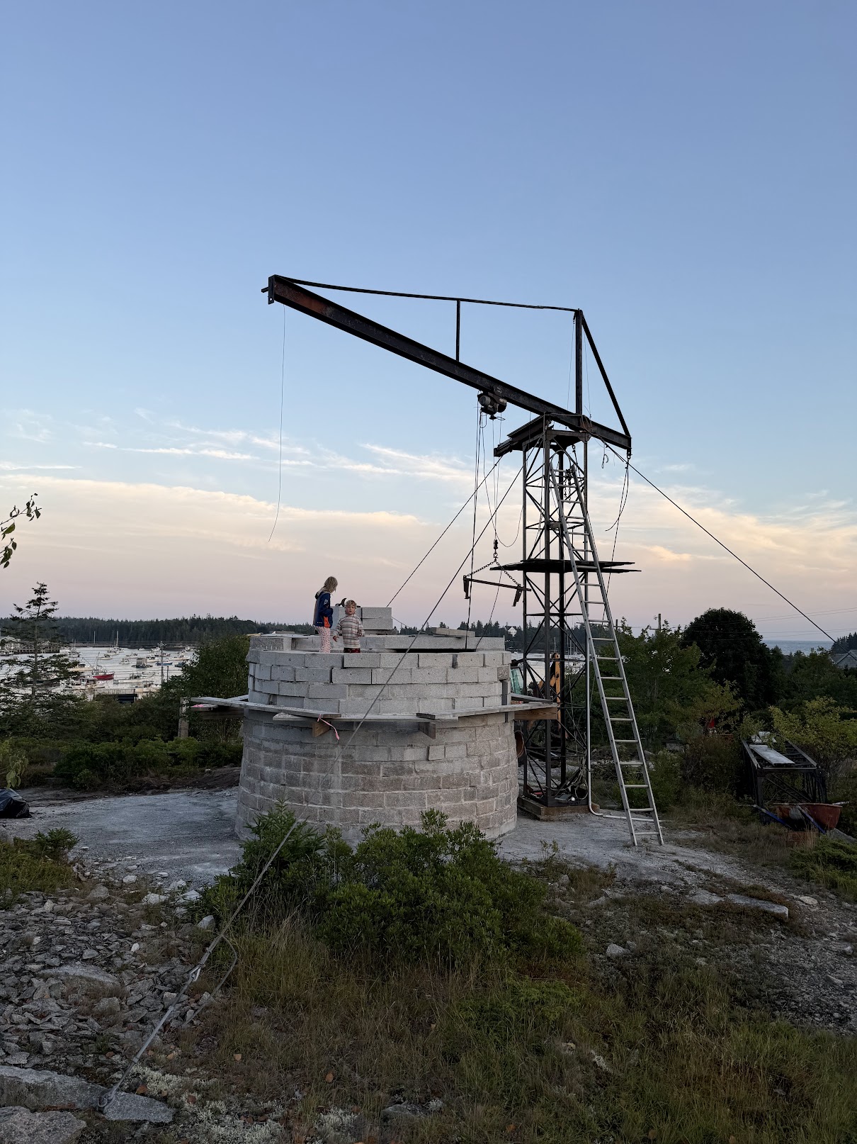 Vinalhaven homespun granite crane