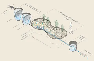 Constructed wetland diagram
