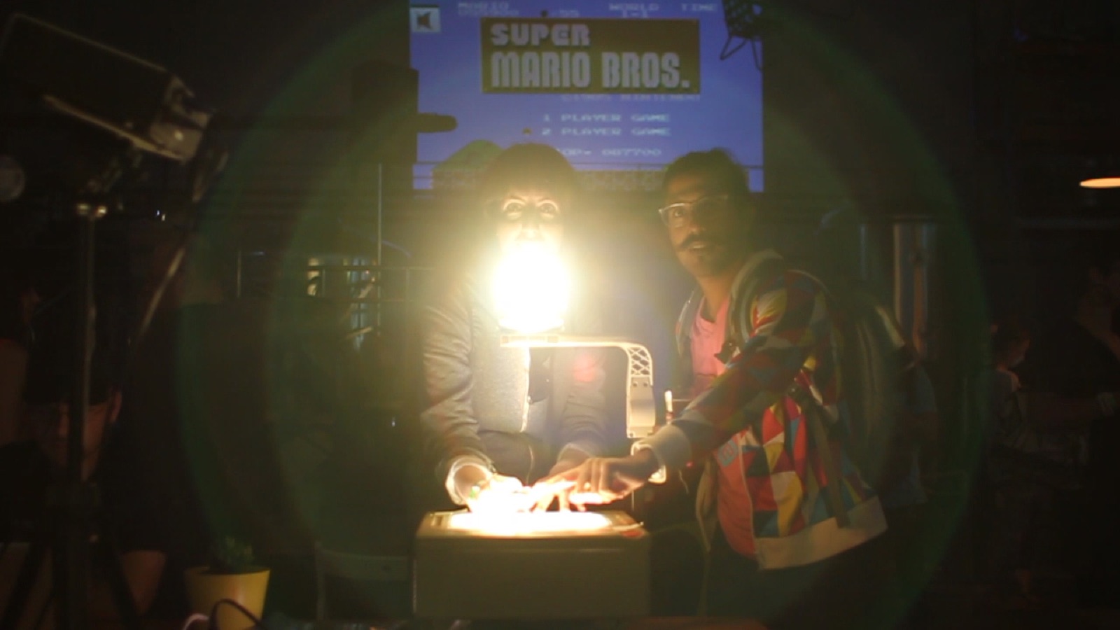 Projector party with overhead